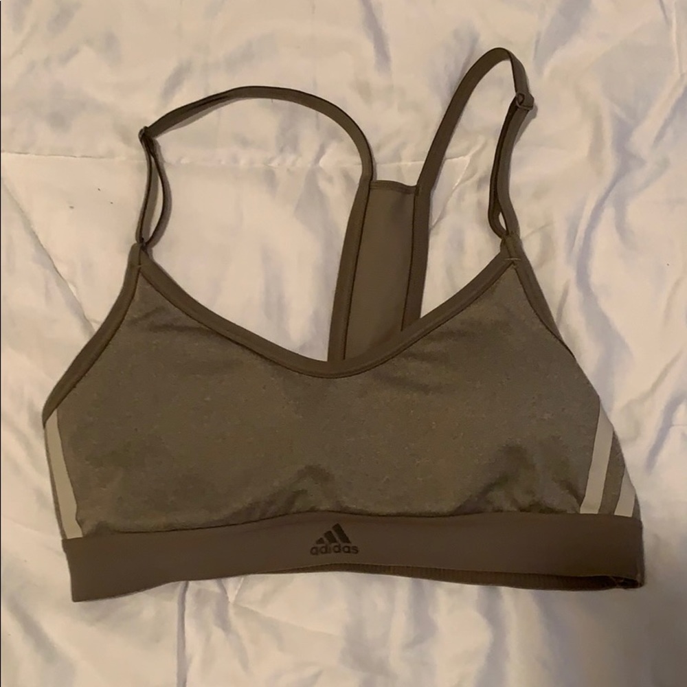 Adidas Olive / grey sports bra